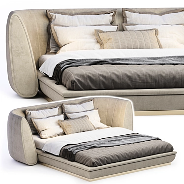 ELLEDUE Ulysse B760 - Elegant Bed with Versatile Design 3D model image 1 