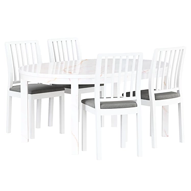 BJURSTA EKEDALEN Dining Set 3D model image 1 