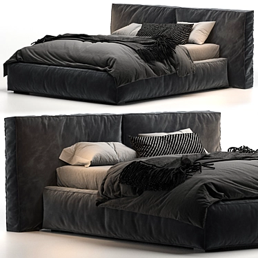 Modern Loft-style Loca Bed 3D model image 1 