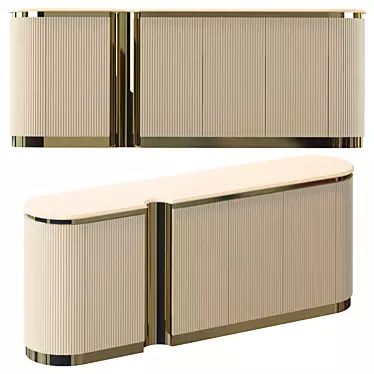 Luxury Gucci Chest of Drawers 3D model image 1 