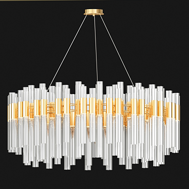 Glamorous Waterfall Chandelier 3D model image 1 