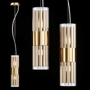 Sleek Pendant Lamptron: Hetel One 3D model image 1 