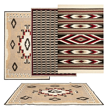 Versatile Set of 6 Rugs 3D model image 1 