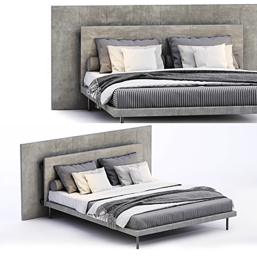 ZANOTTA Gala: Luxurious Modern Bed Ensemble 3D model image 1 
