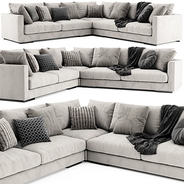 Flexform Magnum L Shaped Sofa: Versatile and Stylish 3D model image 1 