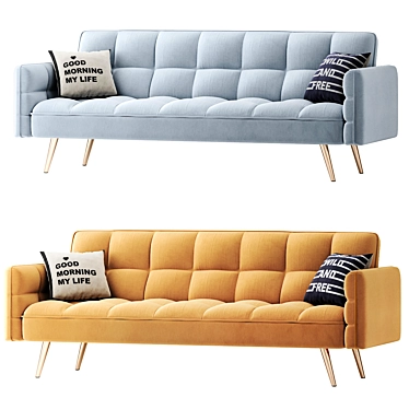 Madrid 3-Seater Sofa: Stylish, Comfortable, Versatile 3D model image 1 