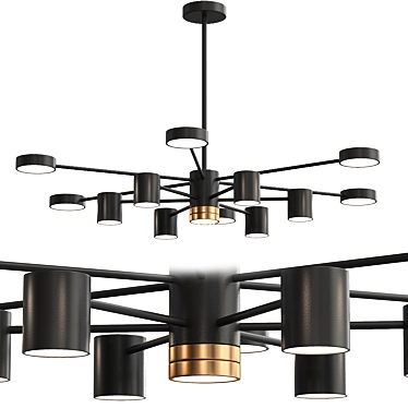 Elegant Merill Chandelier 3D model image 1 