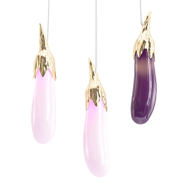 Elegant Eggplant Circle Chandelier 3D model image 1 