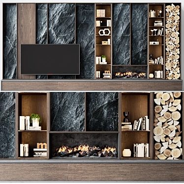 Modern Wall-Mounted Fire TV: Perfect for Your Entertainment Area 3D model image 1 