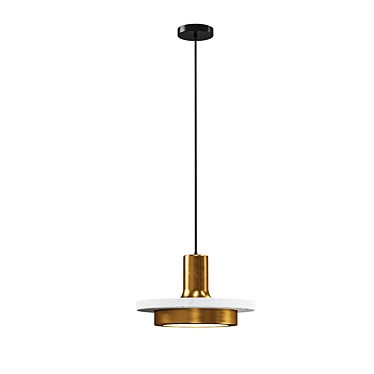 Elegant Calcite Pendant Lamp 3D model image 1 