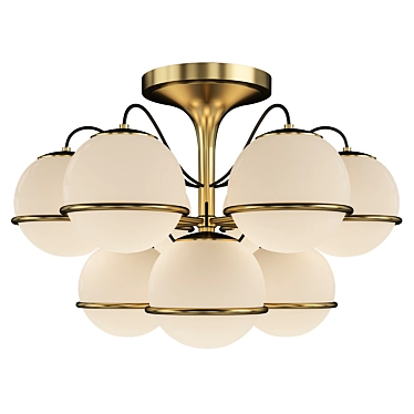 Elegant Sarfatti Chandelier: Vintage Design 3D model image 1 