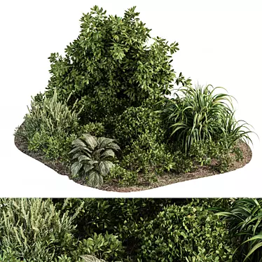 Gorgeous Garden Greenery Set 3D model image 1 