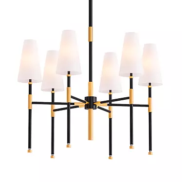 Antique Bronze Bowery Chandelier 3D model image 1 