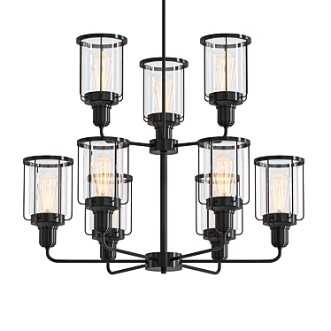 Luxury Ludlow 2 Tier Chandelier 3D model image 1 