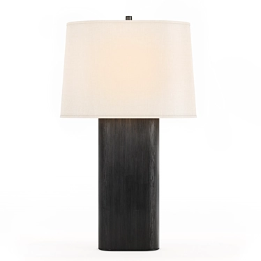 Modern Marlowe Ebony Table Lamp 3D model image 1 