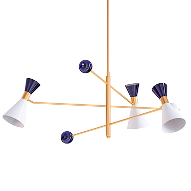 Campana Three Arm Chandelier 3D model image 1 