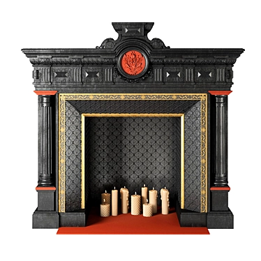 Elegant Fire Haven: Classic Fireplace 3D model image 1 