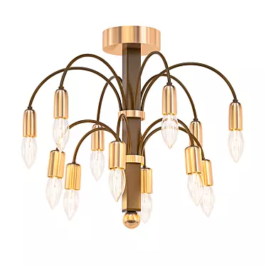 Elegant 1960s Sciolari Chandelier 3D model image 1 