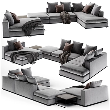 Modern Minotti Powell 5 Seater Sofa 3D model image 1 