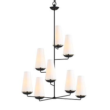 Elegant Vertical Chandelier 3D model image 1 