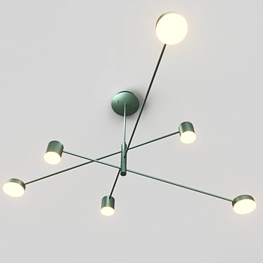 Modern Green Pendant Light 3D model image 1 