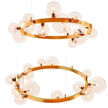 Luxurious Italian Pendant Light 3D model image 1 