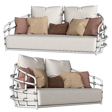 Modern and Luxurious Manhattan Sofa 3D model image 1 