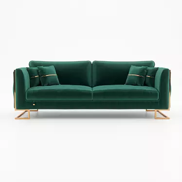 Elegant Luciano OM Triple Sofa 3D model image 1 