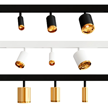 Olev Beam Master Track: Modern Metal Track-Light 3D model image 1 