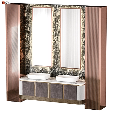 Luxury Stone Bathroom 3D model image 1 