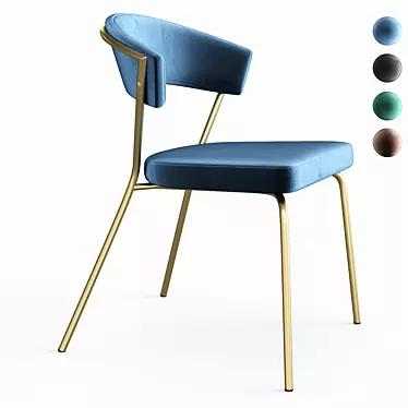 Elegant Castorena Side Chair 3D model image 1 