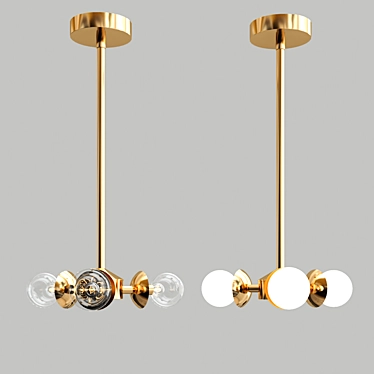 Elegant Trio Chandelier 3D model image 1 