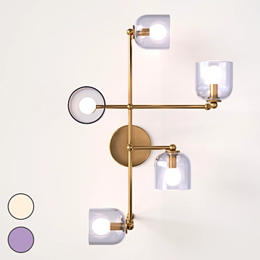 Elegant Lumina Marcana Wall Sconce 3D model image 1 