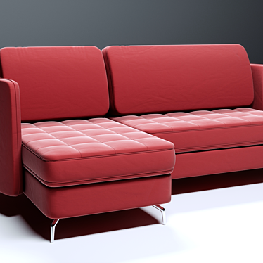 Modern Velvet Sofa 3D model image 1 