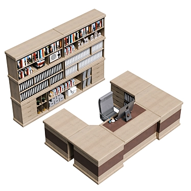 ErgoMax Office Furniture 3D model image 1 