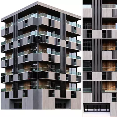 Parametric Design Residential Building 3D model image 1 