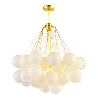 Bubble Cloud Chandelier: Aliexpress Gold Pendant 3D model image 1 