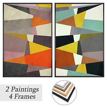 Elegant Wall Art Set 3D model image 1 