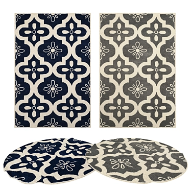 Versatile Set of 8 Rugs 3D model image 1 