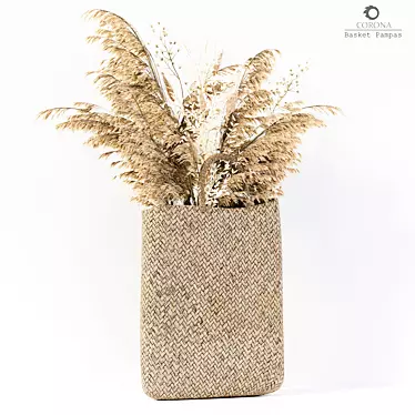 Pampas Basket: Detailed 3D Model 3D model image 1 