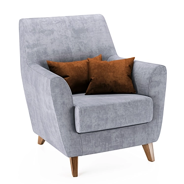 Newbury Upholstered Armchair 3D model image 1 