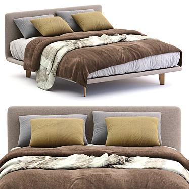 Filo Bed: A Stylish Creation by Pianca 3D model image 1 