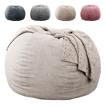Cozy Comfort Bean Bag Chai 3D model image 1 