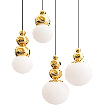 Elegant Sphere Suspension Pendant 3D model image 1 