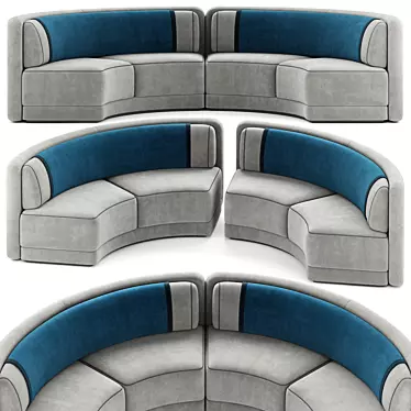 Sleek MD Round Sofa, Modern Design 3D model image 1 