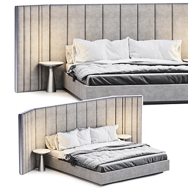 GALLOTTI & RADICE Yuki Bed - Elegant and Modern Design 3D model image 1 