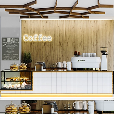Caffeine Haven: Coffee, Chocolate, Cake 3D model image 1 