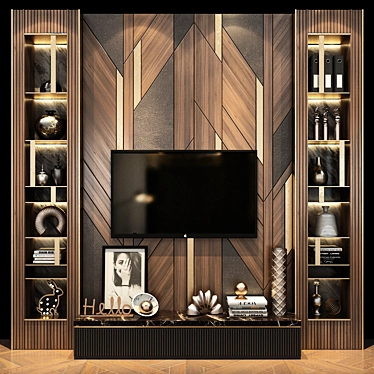 Modern TV Shelf 0417 3D model image 1 