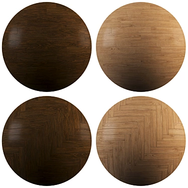 Patterned Parquet Collection: Standard & Herringbone 3D model image 1 