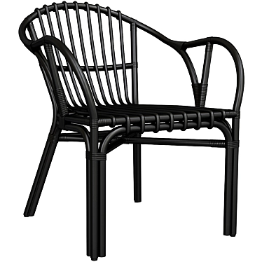 Modern Black Holmsel Chair 3D model image 1 